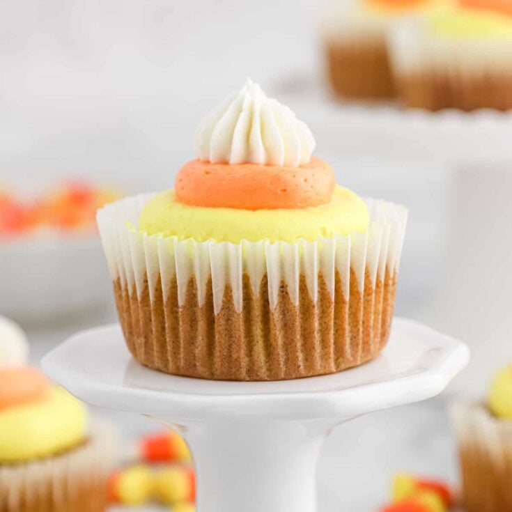 Image for Pumpkin Cupcakes with Candy Corn Buttercream