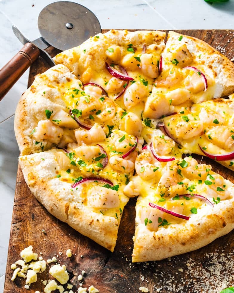 Seafood Pizza – A Couple Cooks
