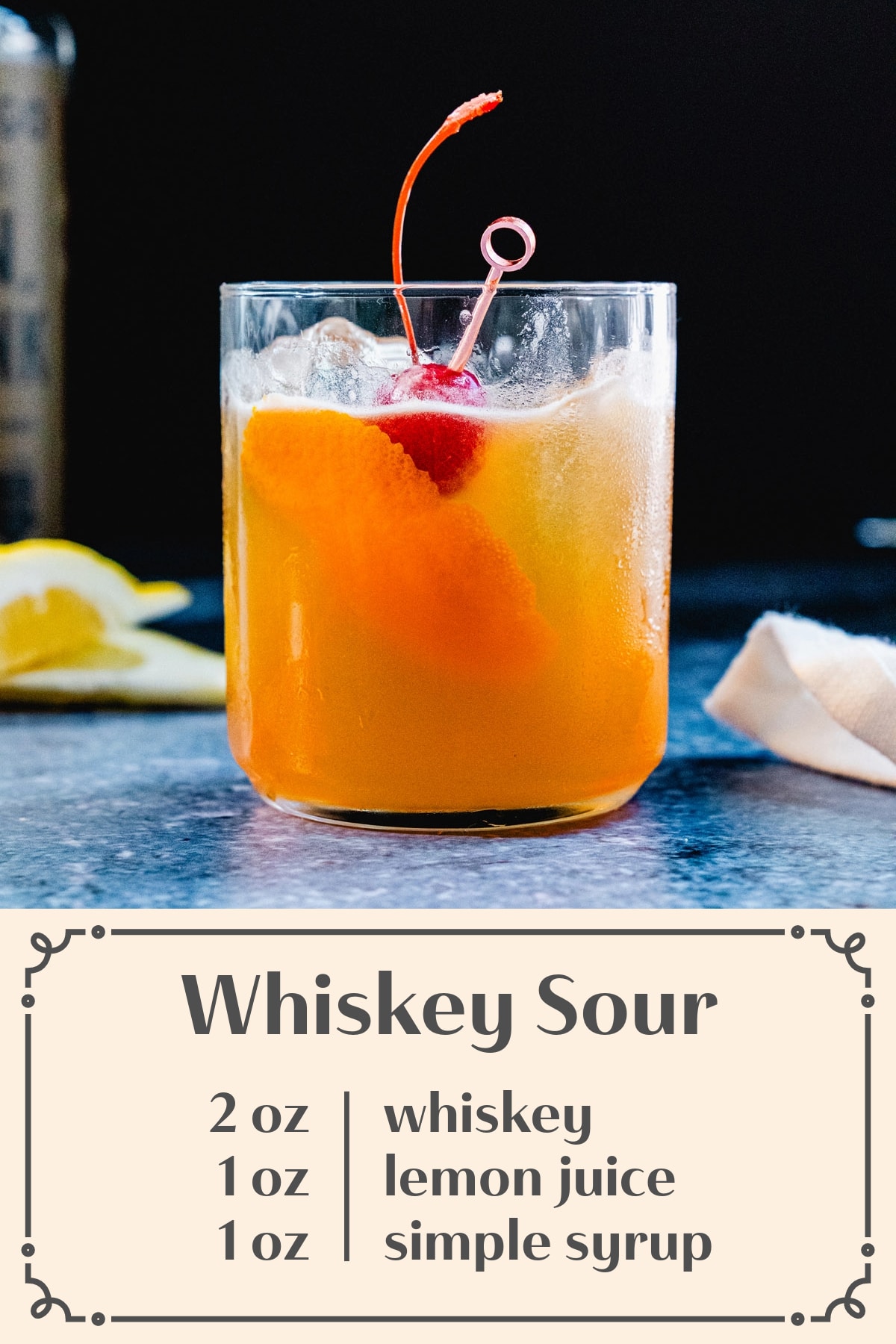 Whiskey sour ingredients