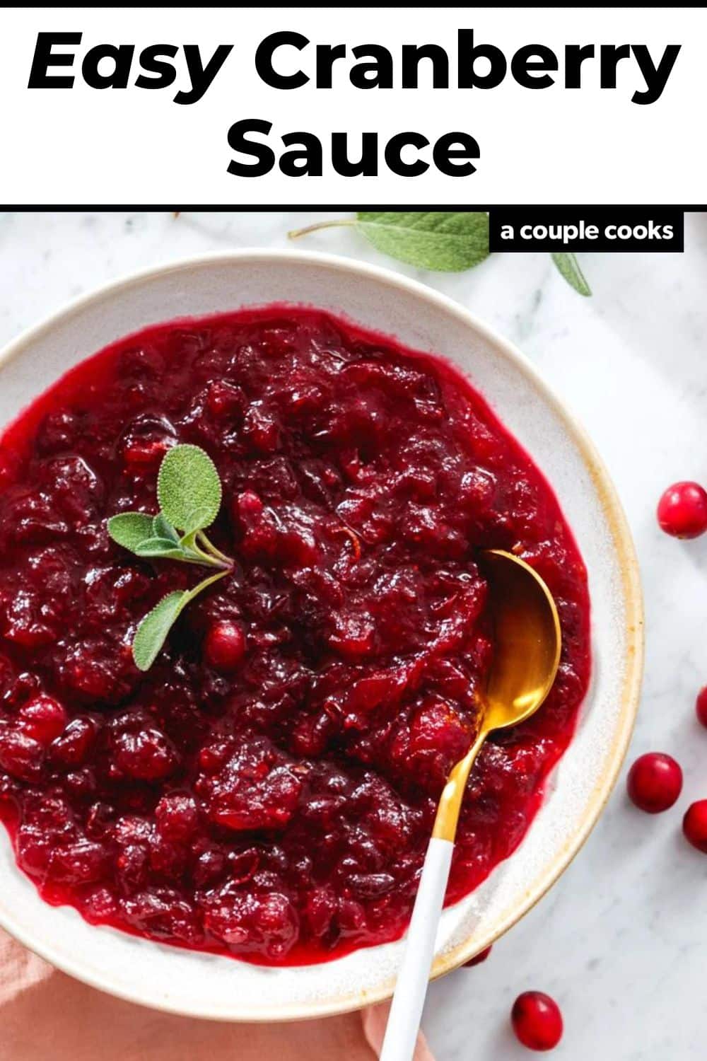 Cranberry Sauce Recipe (10 Minutes!) – A Couple Cooks