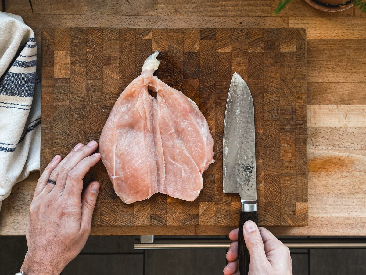 Butterflied chicken breast