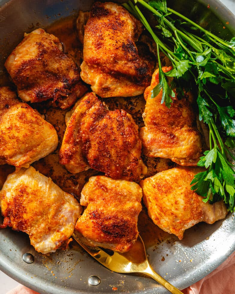 Easy Pan Fried Chicken Thighs A Couple Cooks