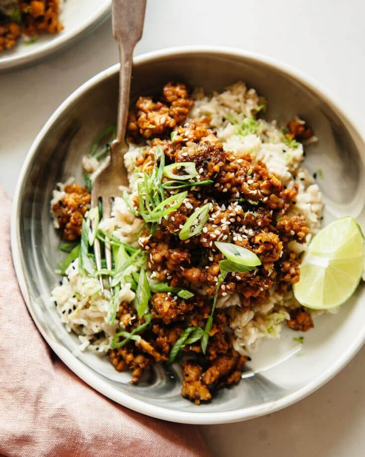 Image for Sticky Ginger Tempeh with Coconut Rice