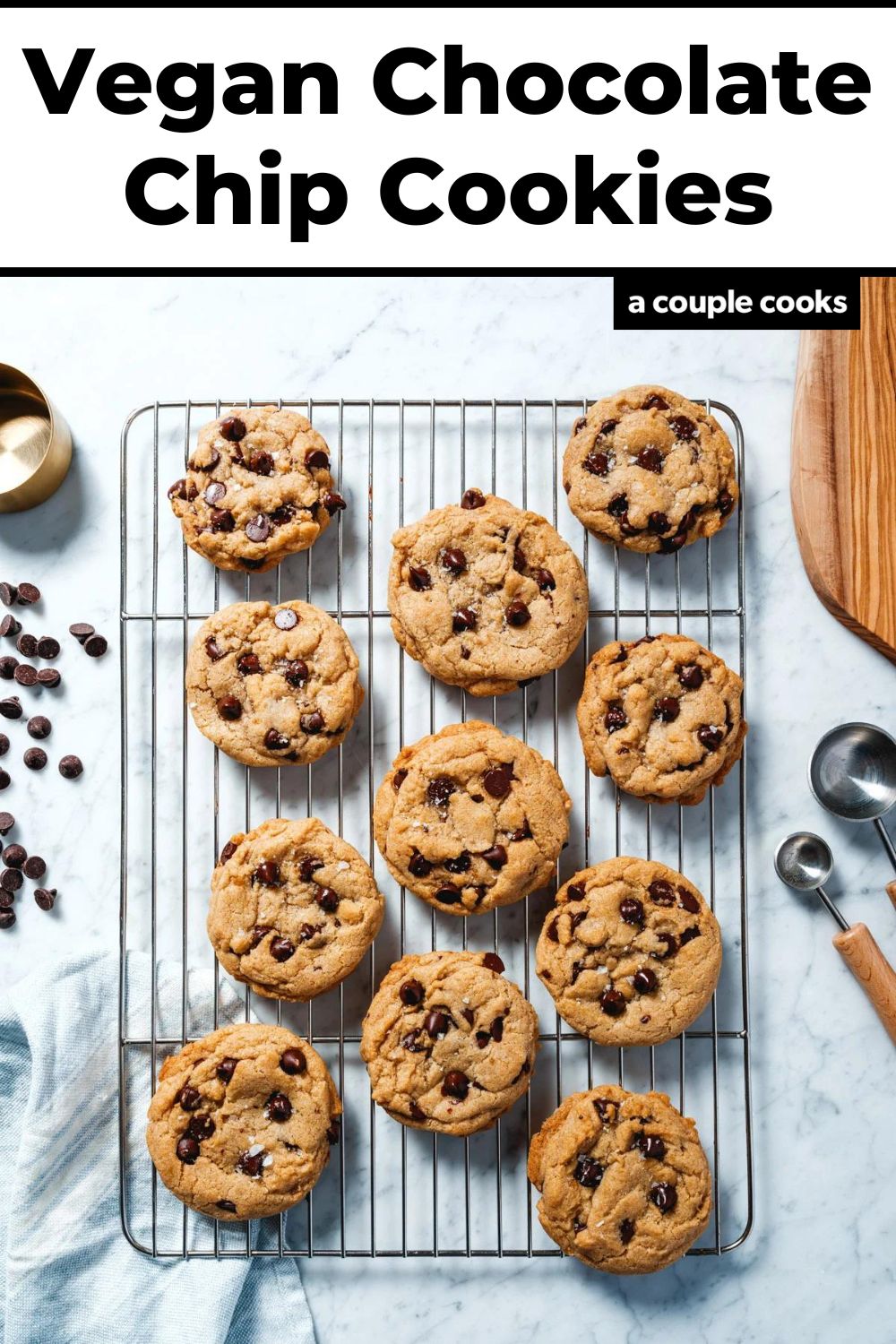 Vegan Chocolate Chip Cookies – A Couple Cooks