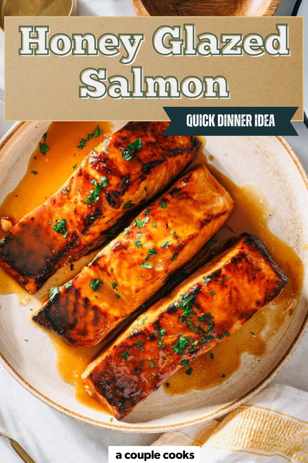 Honey Glazed Salmon – A Couple Cooks