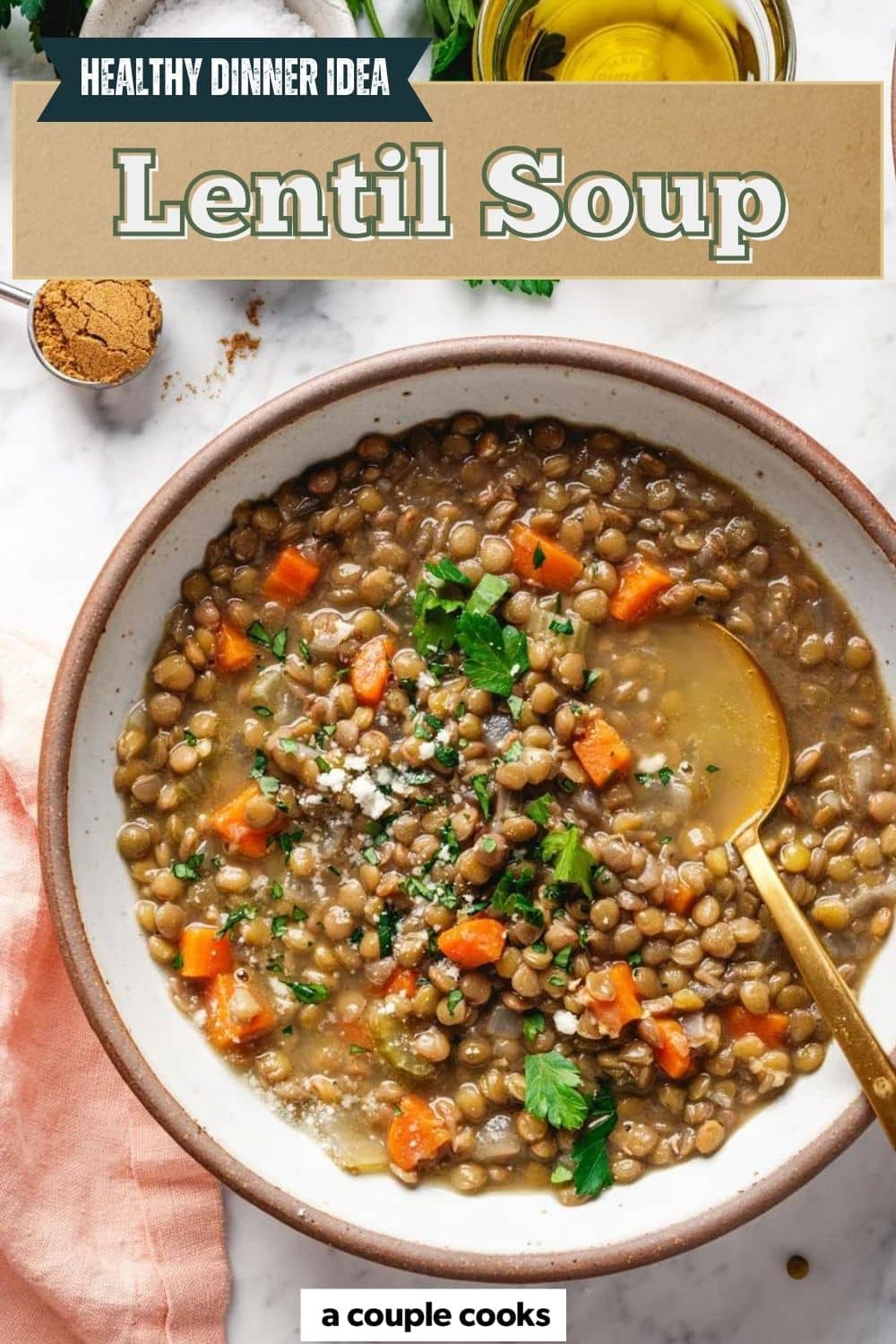 Easy Lentil Soup (7 Ingredients) – A Couple Cooks