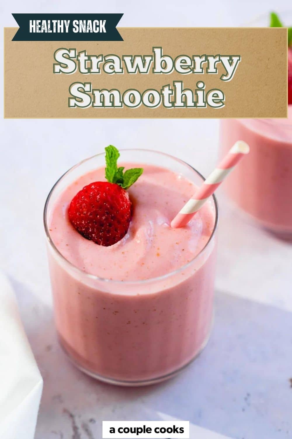Perfect Strawberry Smoothie Recipe 5 Ingredients Strawberry Smoothie PIN 2