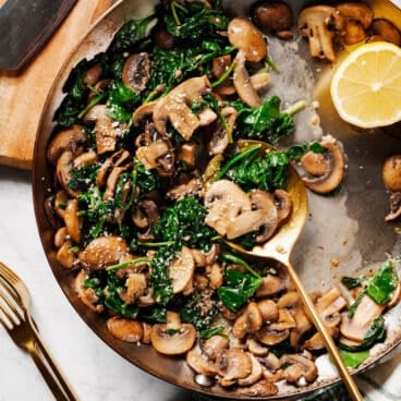 Sauteed Mushrooms and Spinach