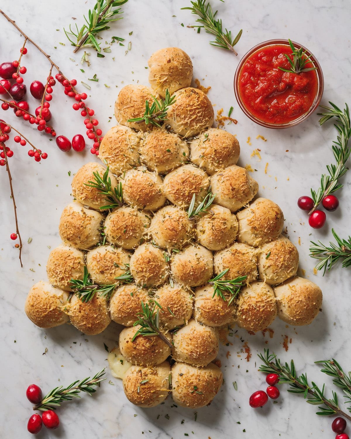 Christmas Tree Pull Apart Bread