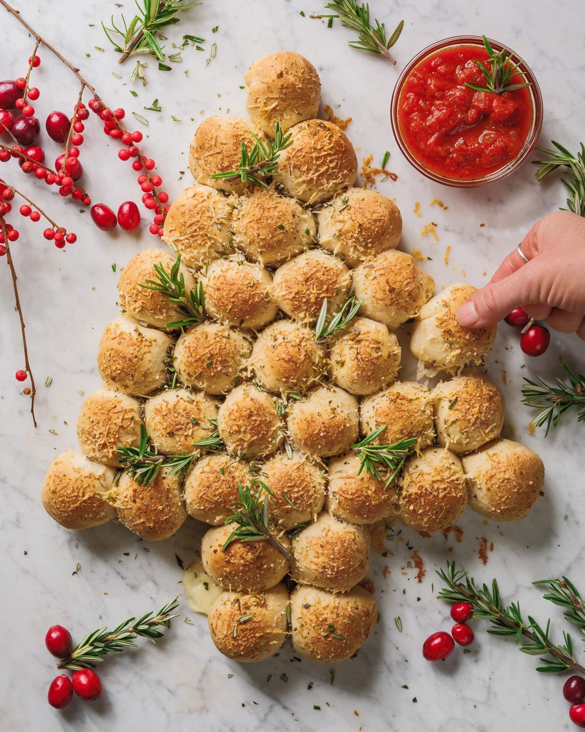 Christmas Tree Pull Apart Bread