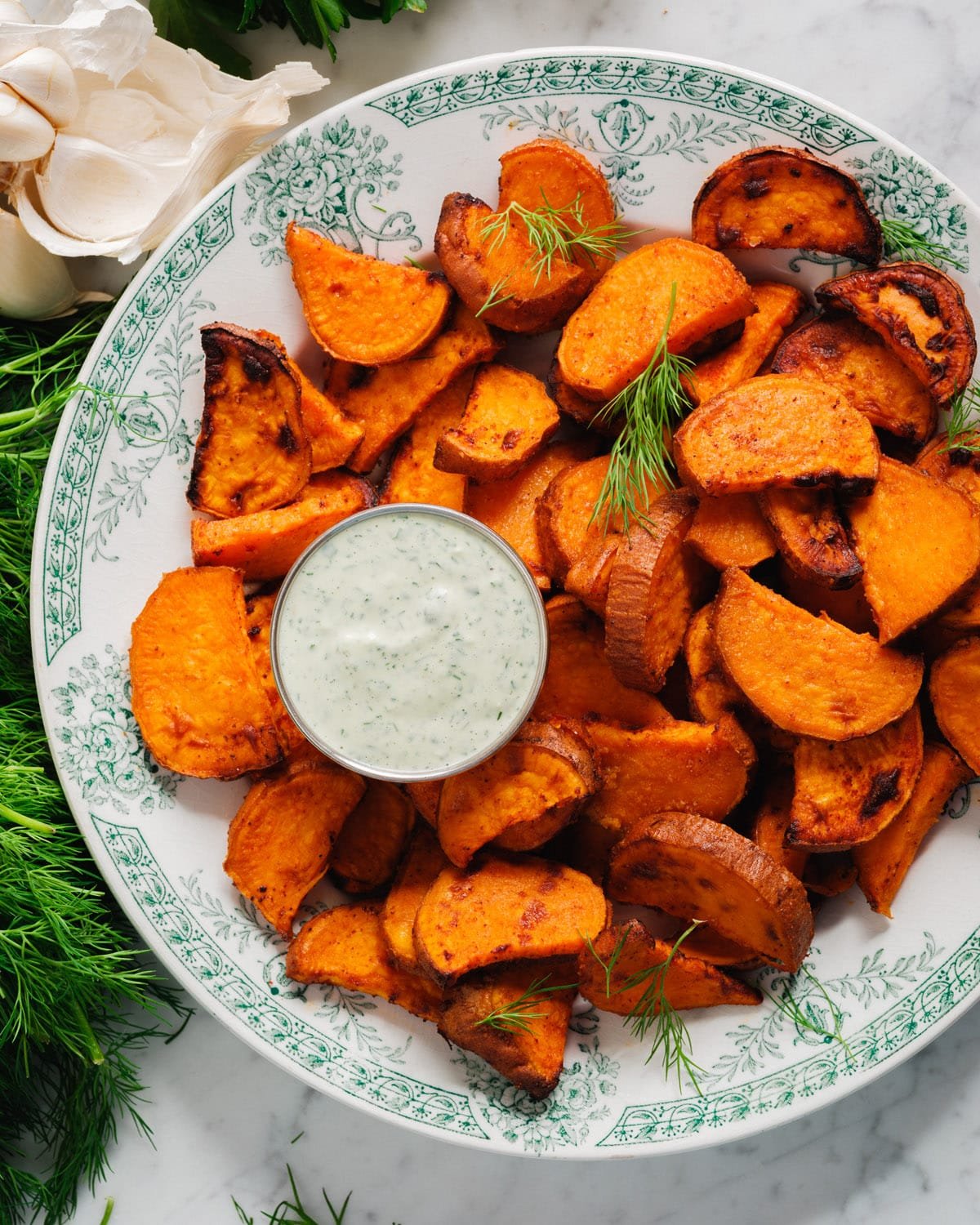 Roasted sweet potatoes