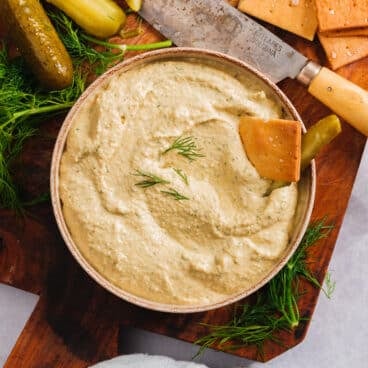 Dill pickle hummus