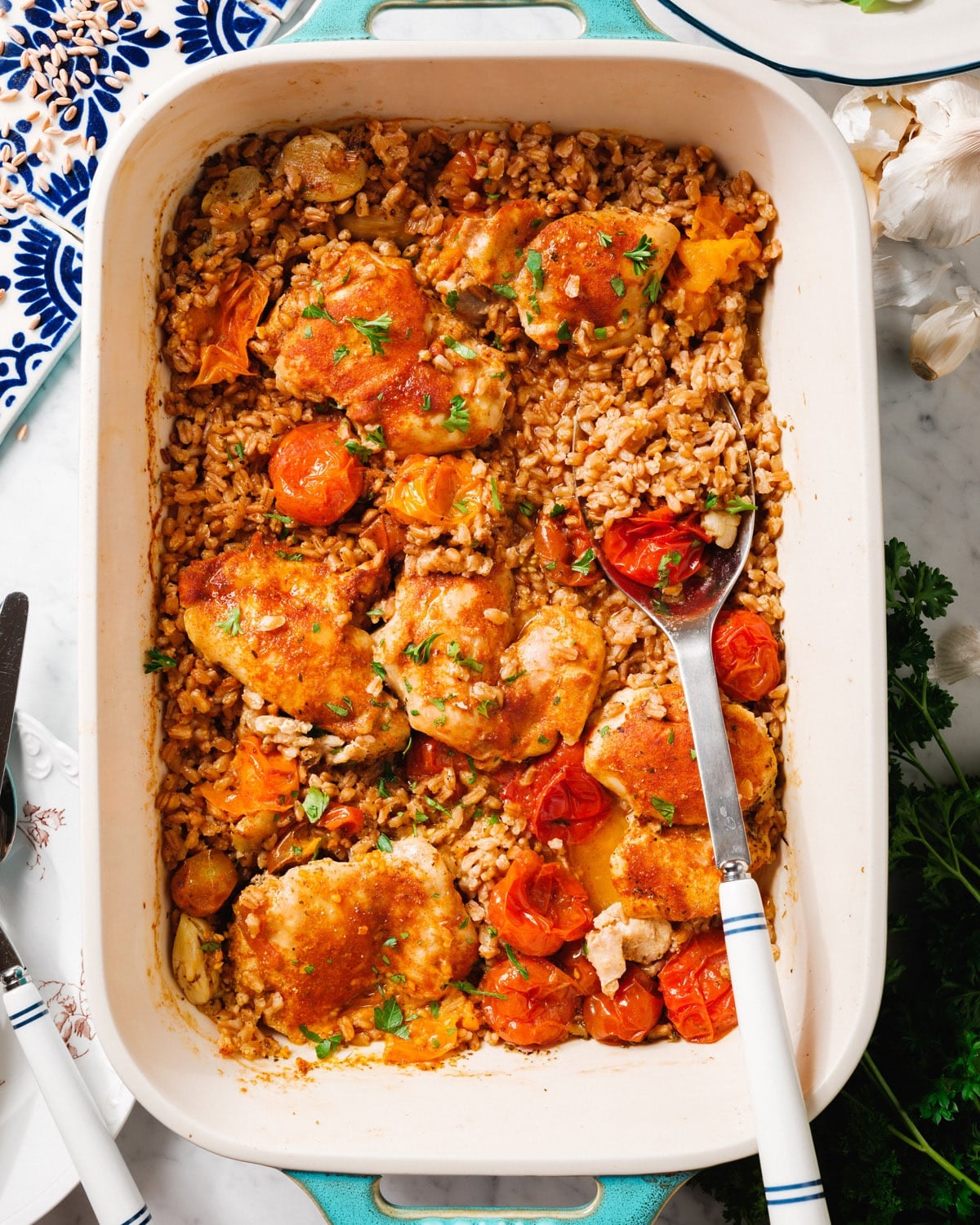Chicken Farro Bake
