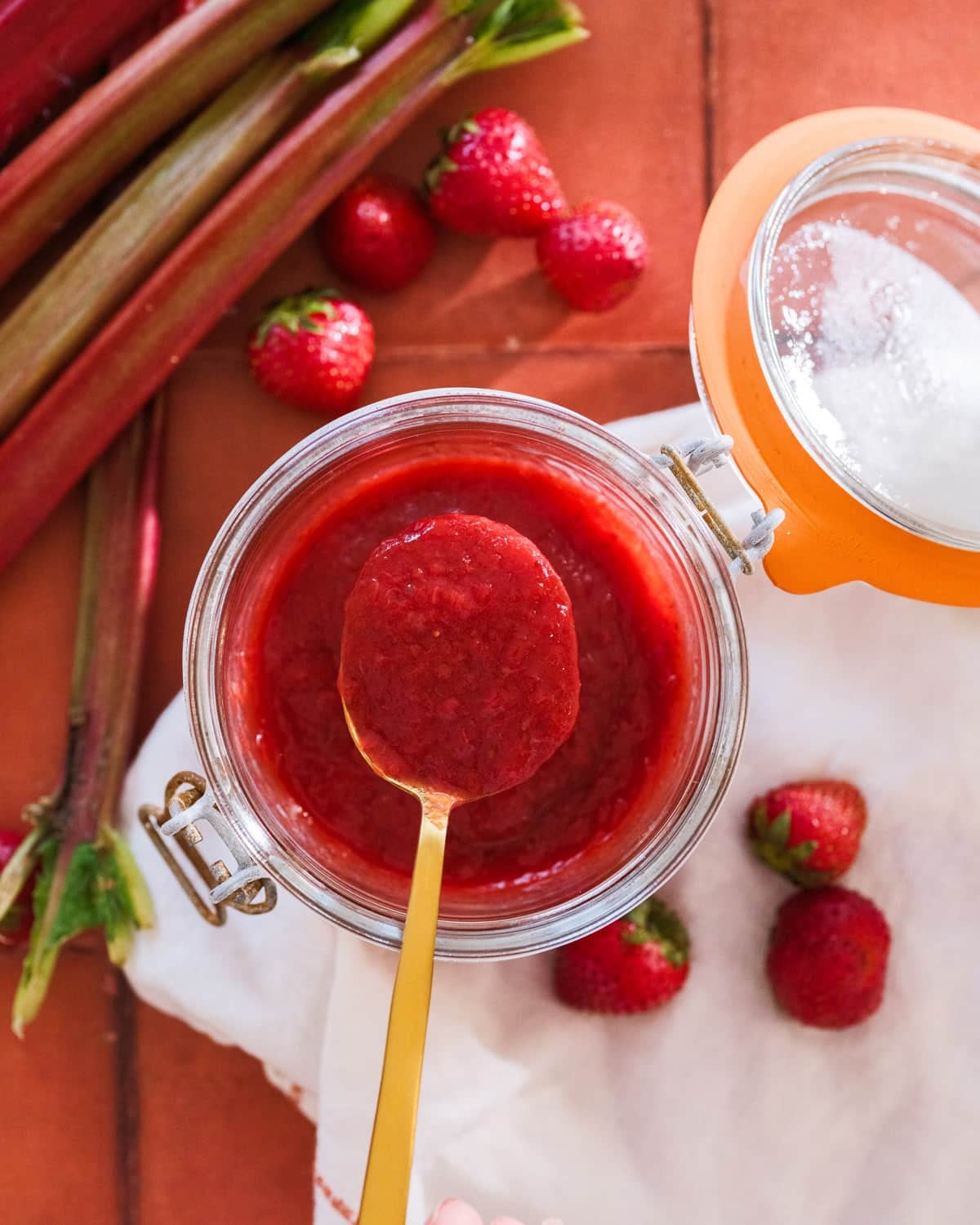 Strawberry rhubarb compote