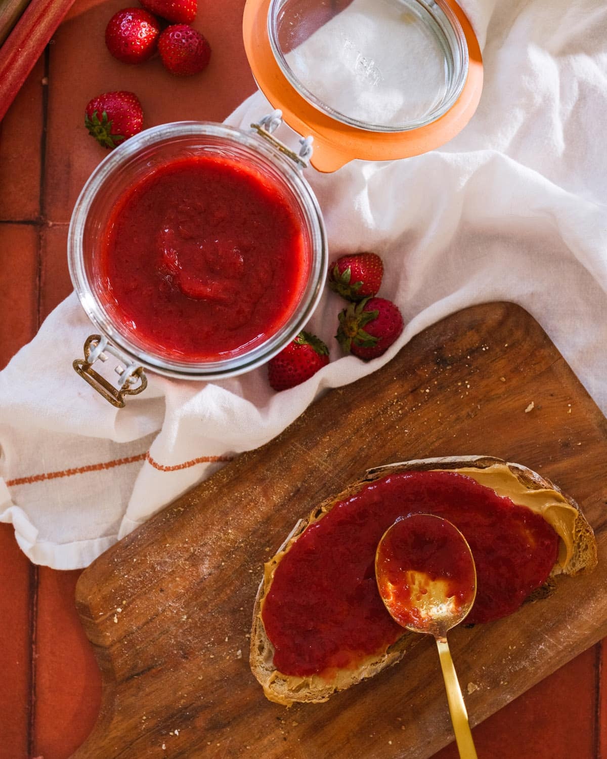 Strawberry rhubarb compote