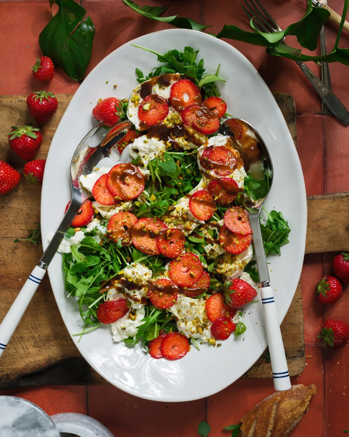 Strawberry arugula salad