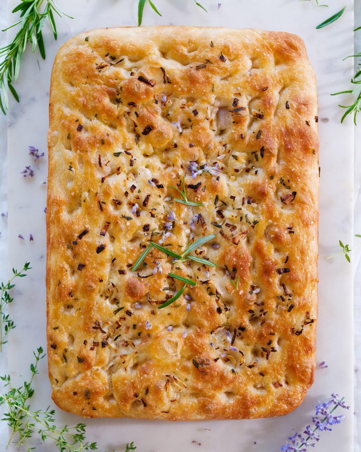 Quick Focaccia Bread with rosemary