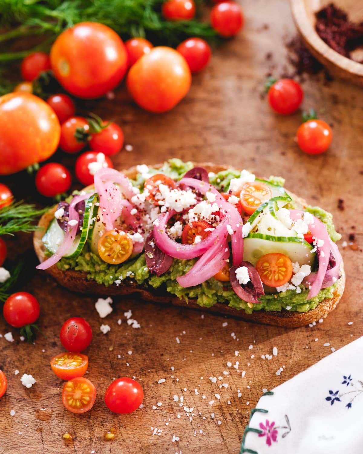 Mediterranean Style Avocado Toast
